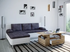 Mesa de centro Junata, 1 cajón, 2 compartimentos, 1 estante, decoración roble Sonoma.