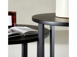Mesa de centro Lawton 55x40cm color negro.