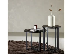 Mesa de centro Lawton 55x40cm color negro.