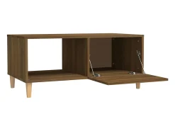 Mesa de centro madera contrachapada roble marrón 89,5x50x40 cm