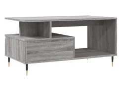 Mesa de centro madera contrachapada gris Sonoma 90x49x45 cm