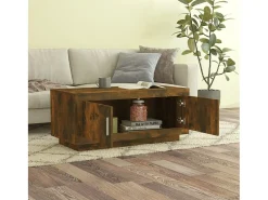 Mesa de centro madera contrachapada roble ahumado 102x50x45 cm