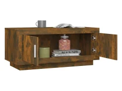 Mesa de centro madera contrachapada roble ahumado 102x50x45 cm