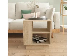 Mesa de centro madera contrachapada roble Sonoma 40x40x43 cm