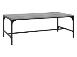 Mesa de centro madera contrachapada gris Sonoma 100x50x35 cm