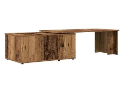 Mesa de centro madera contrachapada envejecida 150x50x35 cm