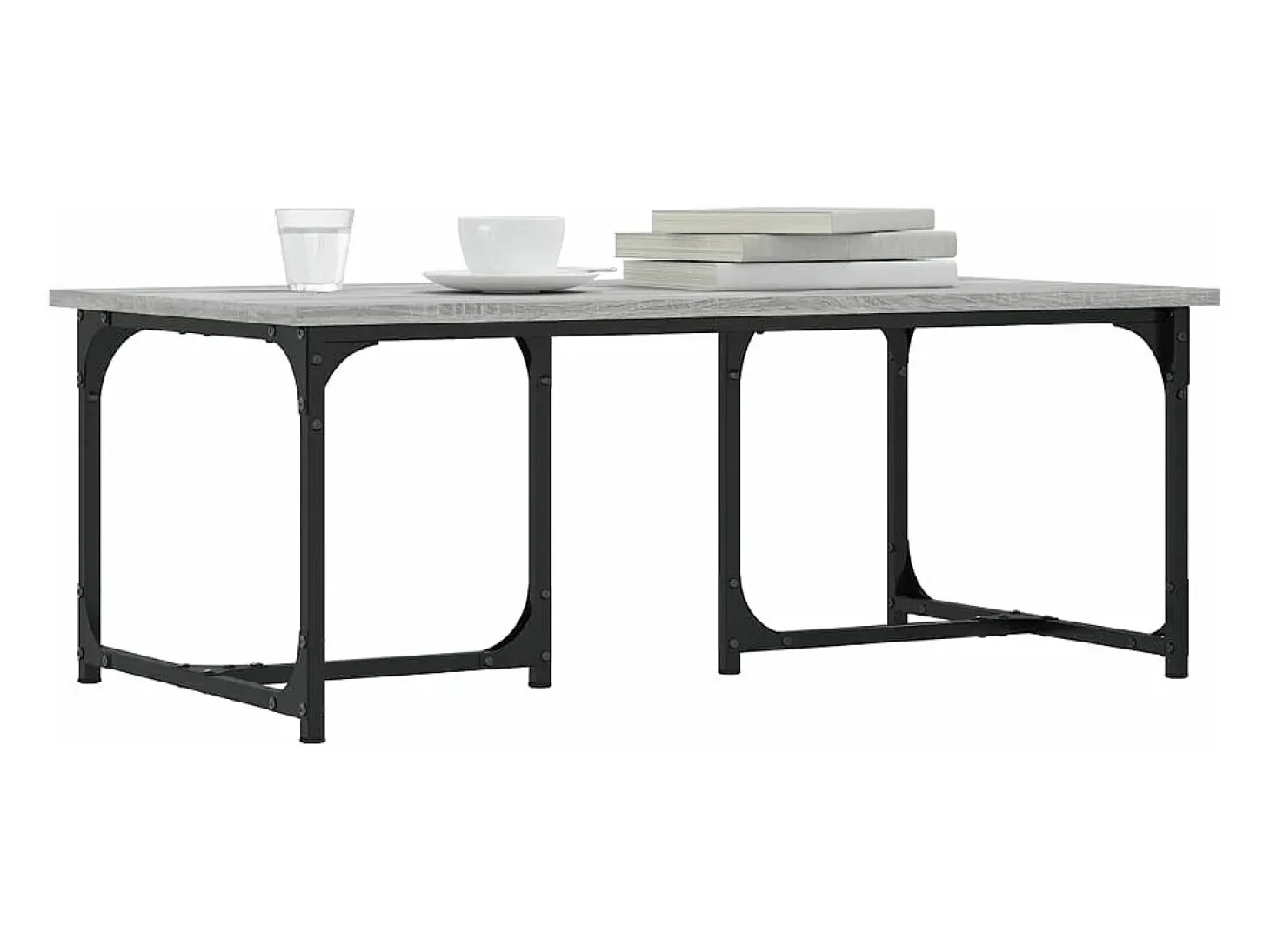 Mesa de centro madera contrachapada gris Sonoma 90x50x35 cm