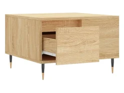 Mesa de centro madera contrachapada roble Sonoma 55x55x36,5 cm