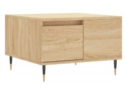 Mesa de centro madera contrachapada roble Sonoma 55x55x36,5 cm