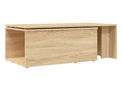 Mesa de centro madera contrachapada color roble 150x50x35 cm