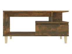 Mesa de centro madera contrachapada roble ahumado 90x49x45 cm