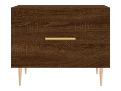 Mesa de centro madera contrachapada roble marrón 50x50x40 cm