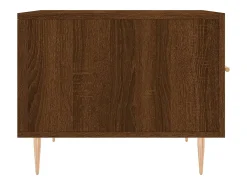 Mesa de centro madera contrachapada roble marrón 50x50x40 cm