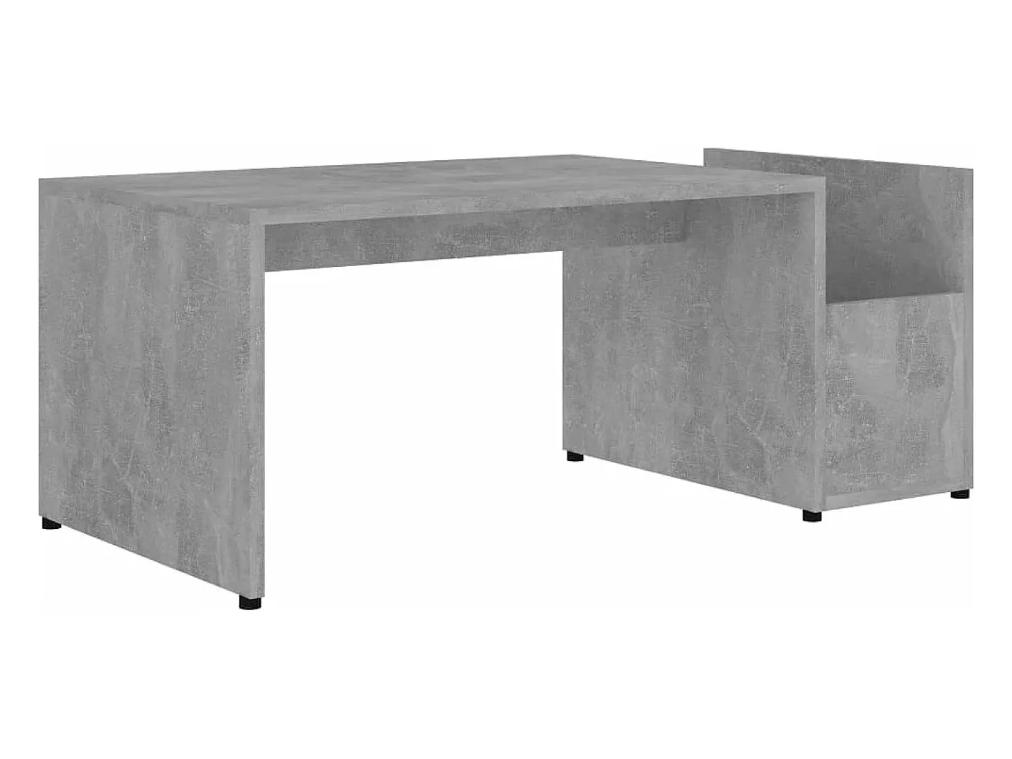 Mesa de centro madera contrachapada gris hormigón 90x45x35 cm