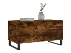 Mesa de centro madera contrachapada roble ahumado 90x44,5x45 cm