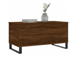 Mesa de centro madera contrachapada roble marrón 90x44,5x45 cm