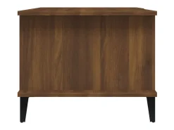 Mesa de centro madera contrachapada roble marrón 90x50x40 cm