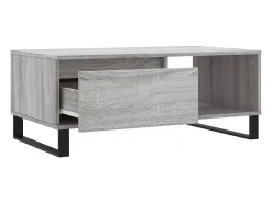 Mesa de centro madera contrachapada gris Sonoma 90x50x36,5 cm