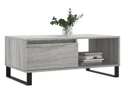 Mesa de centro madera contrachapada gris Sonoma 90x50x36,5 cm
