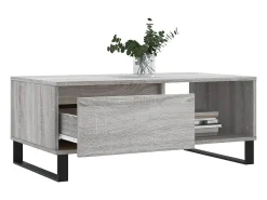 Mesa de centro madera contrachapada gris Sonoma 90x50x36,5 cm