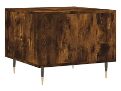 Mesa de centro madera contrachapada roble ahumado 50x50x40 cm