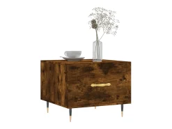 Mesa de centro madera contrachapada roble ahumado 50x50x40 cm