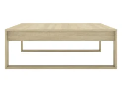 Mesa de centro madera contrachapada roble Sonoma 100x100x35 cm