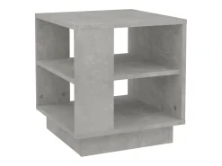 Mesa de centro madera contrachapada gris hormigón 40x40x43 cm