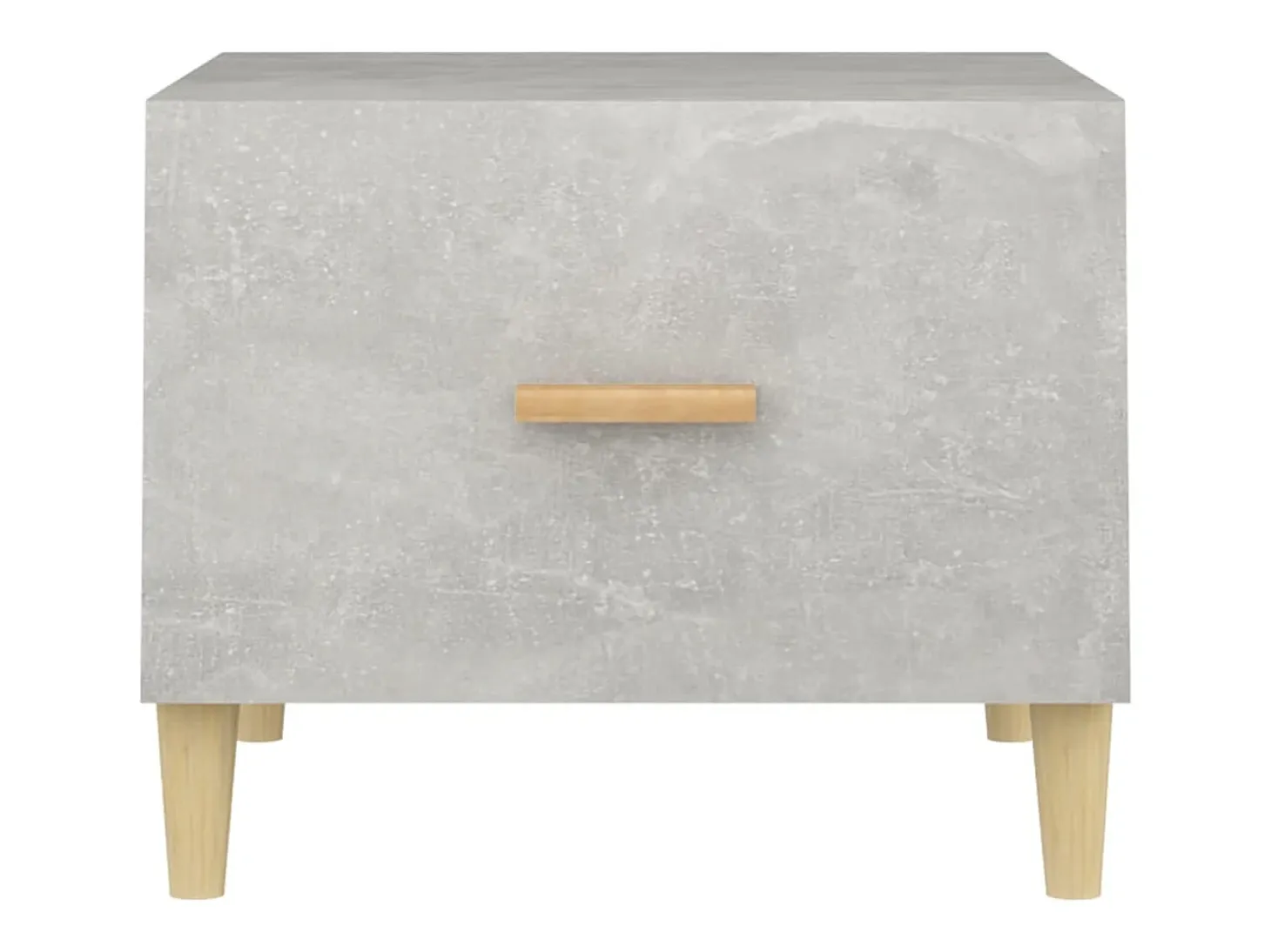 Mesa de centro madera contrachapada gris hormigón 50x50x40cm