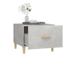 Mesa de centro madera contrachapada gris hormigón 50x50x40cm