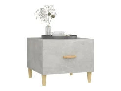 Mesa de centro madera contrachapada gris hormigón 50x50x40cm