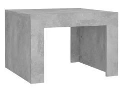 Mesa de centro madera contrachapada gris hormigón 50x50x35 cm ES42180
