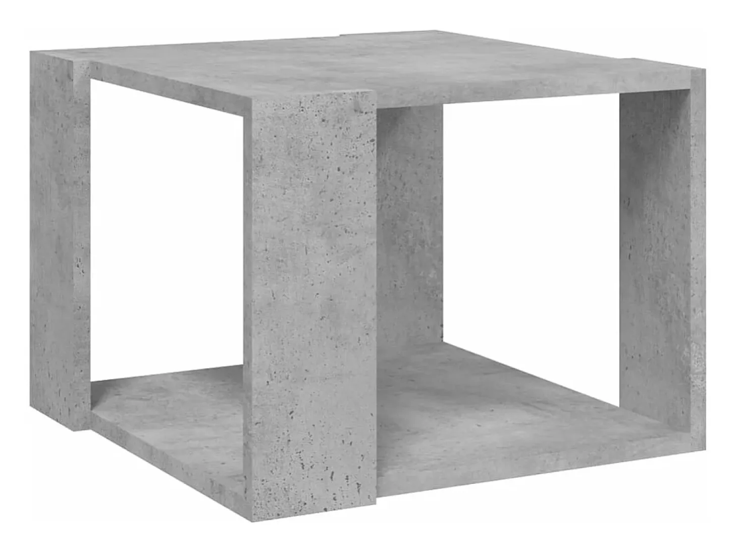 Mesa de centro madera contrachapada gris hormigón 40x40x30 cm