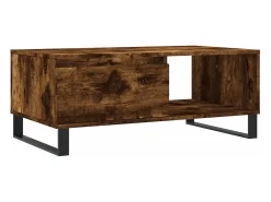 Mesa de centro madera contrachapada roble ahumado 90x50x36,5 cm
