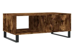 Mesa de centro madera contrachapada roble ahumado 90x50x36,5 cm