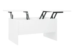 Mesa de centro madera contrachapada blanco 80x50x42,5 cm