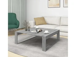 Mesa de centro madera contrachapada gris Sonoma 100x100x35 cm