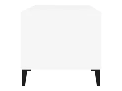 Mesa de centro madera contrachapada blanca 90x49x45 cm