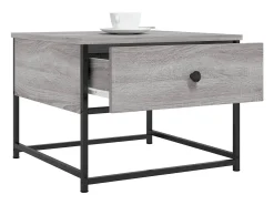Mesa de centro madera contrachapada gris Sonoma 51x51x40 cm