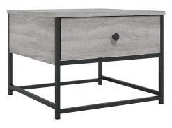 Mesa de centro madera contrachapada gris Sonoma 51x51x40 cm