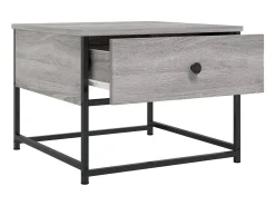Mesa de centro madera contrachapada gris Sonoma 51x51x40 cm