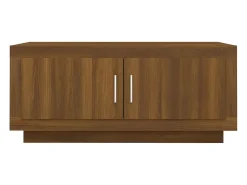 Mesa de centro madera contrachapada roble marrón 102x50x45 cm