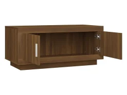 Mesa de centro madera contrachapada roble marrón 102x50x45 cm