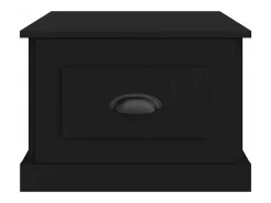 Mesa de centro madera contrachapada negra 50x50x35 cm
