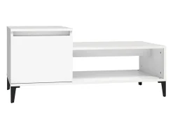 Mesa de centro madera contrachapada blanco 100x50x45 cm