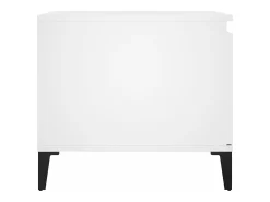 Mesa de centro madera contrachapada blanco 100x50x45 cm