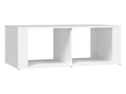 Mesa de centro madera contrachapada blanco 100x50x36 cm