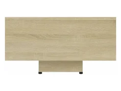 Mesa de centro madera contrachapada color roble 85x55x31 cm