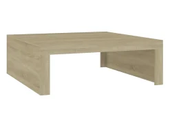 Mesa de centro madera contrachapada roble Sonoma 100x100x35 cm