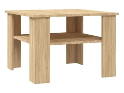 Mesa de centro madera contrachapada roble Sonoma 60x60x42 cm
